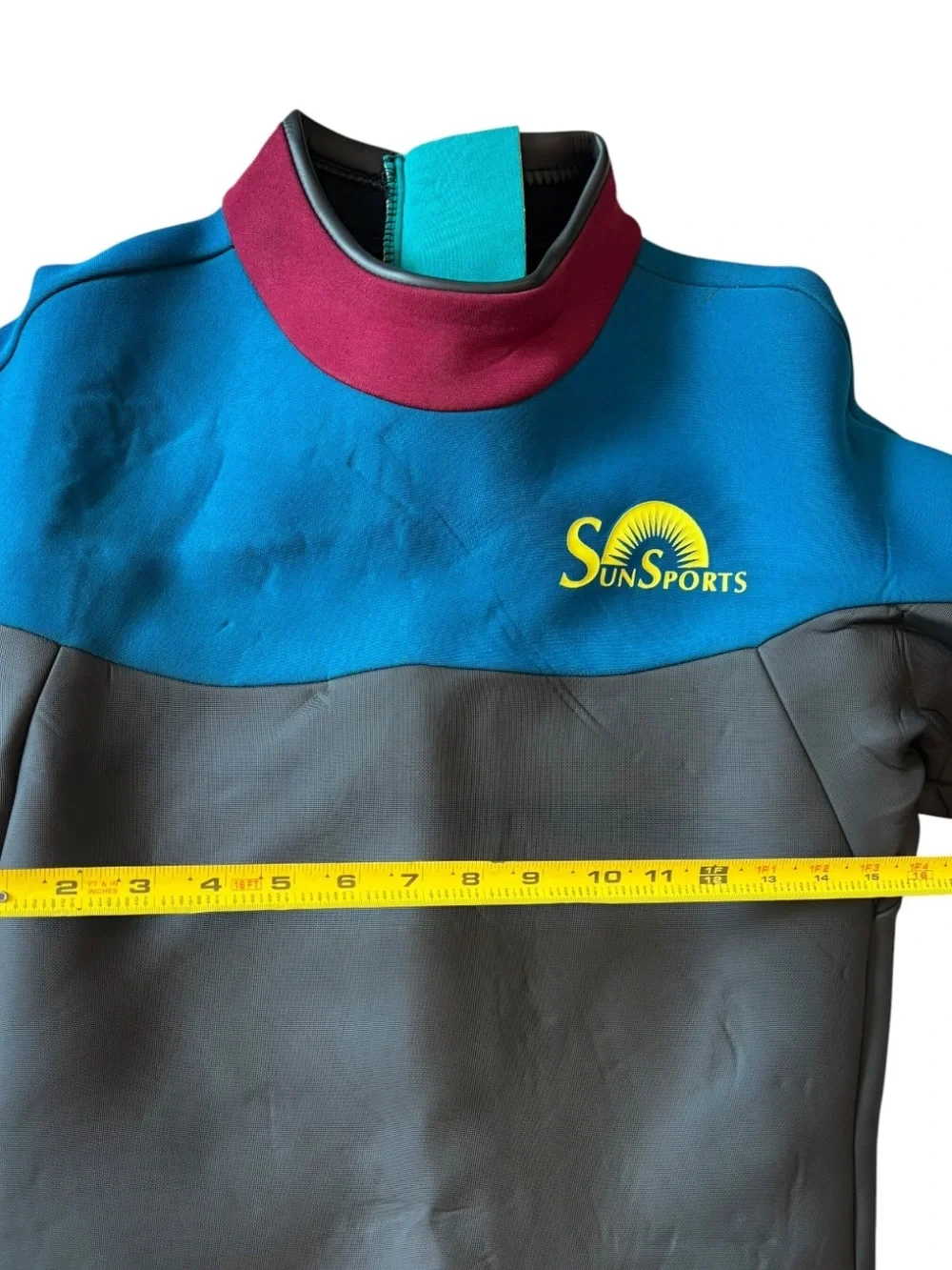 Sun Sports Blue, Black & Burgundy Shorty Wetsuit Size YOUTH TEEN XL